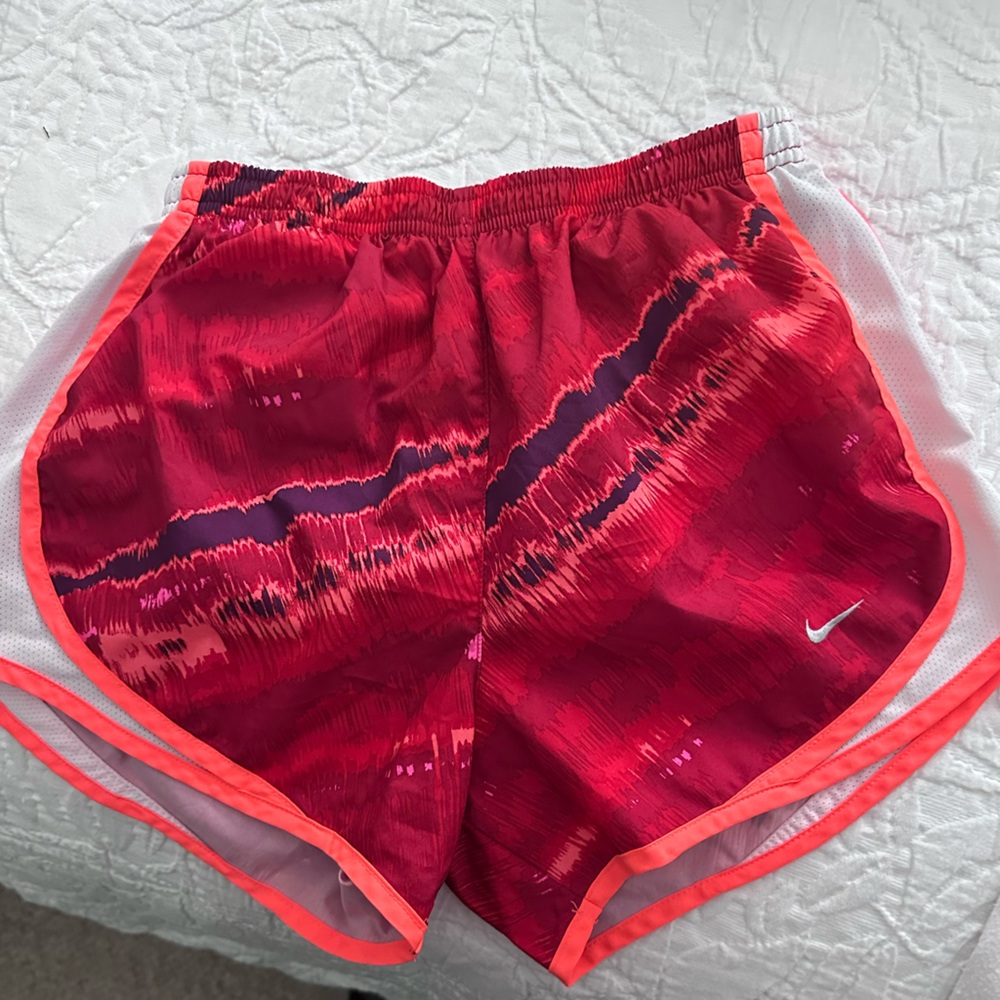 Nike Women's Red and Pink Athletic Shorts